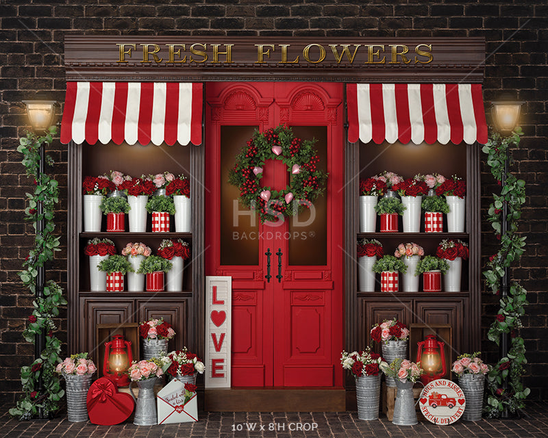 Cupid's Flower Shop - HSD Photography Backdrops 