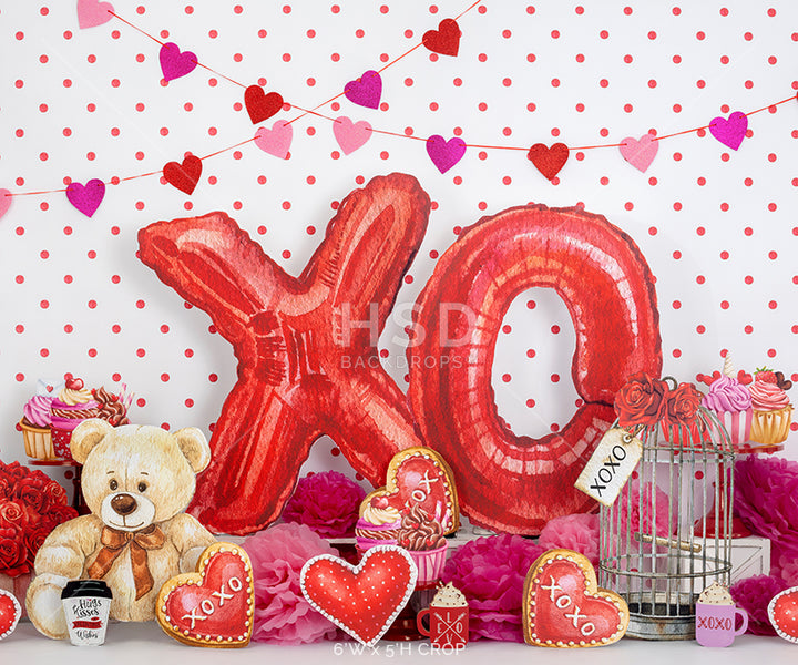 Cute Valentines backdrops for photography and parties