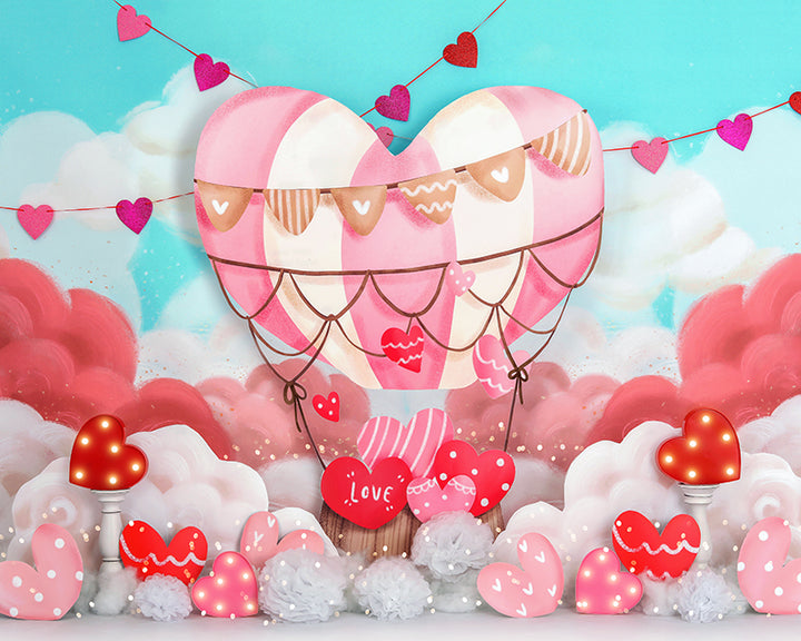 Come Away With Me Valentine's Day photo backdrop  for photography