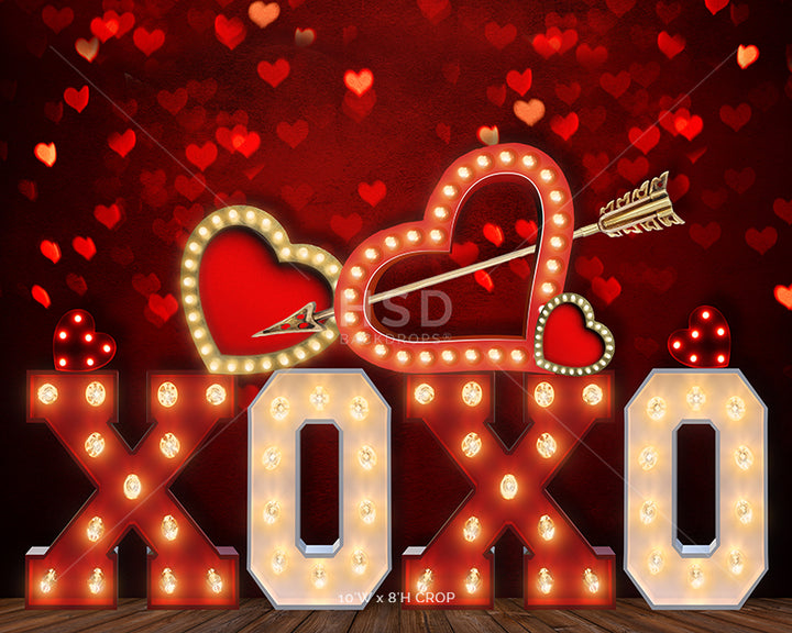 XOXO Marquee Lights - HSD Photography Backdrops 
