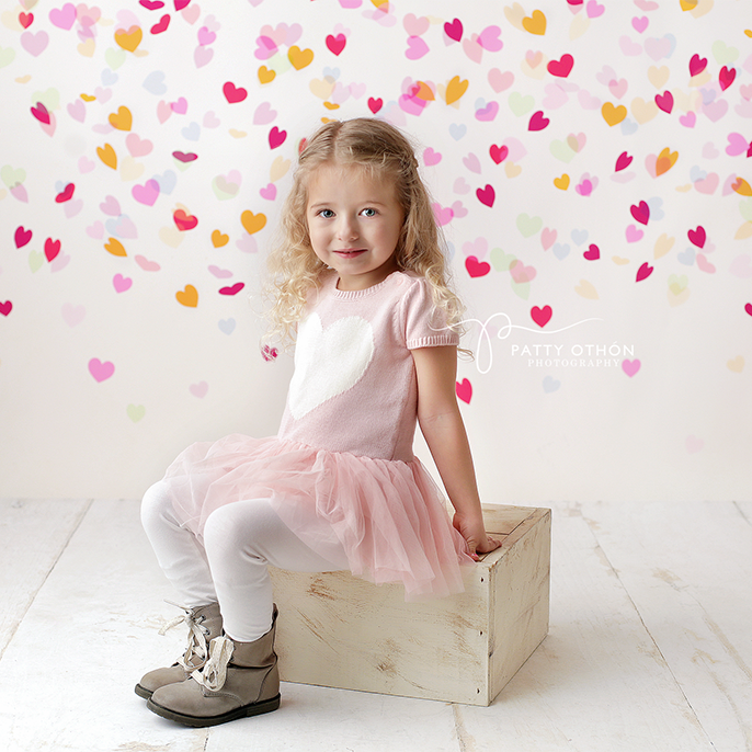 Confetti Heart Drop - HSD Photography Backdrops 