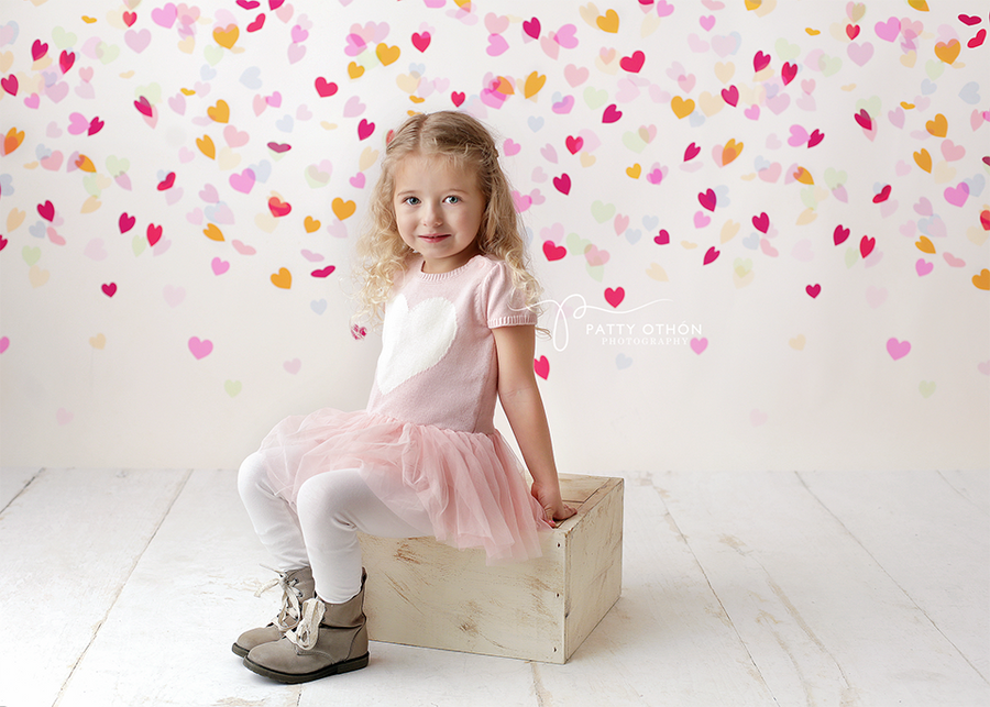 Confetti Heart Drop - HSD Photography Backdrops 