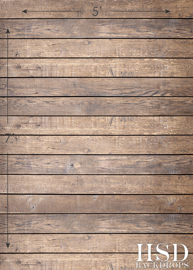 Old Walnut Panels Floor Drop - HSD Photography Backdrops 
