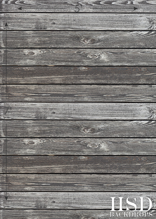 Weathered Gray Wood Floor Drop - HSD Photography Backdrops 