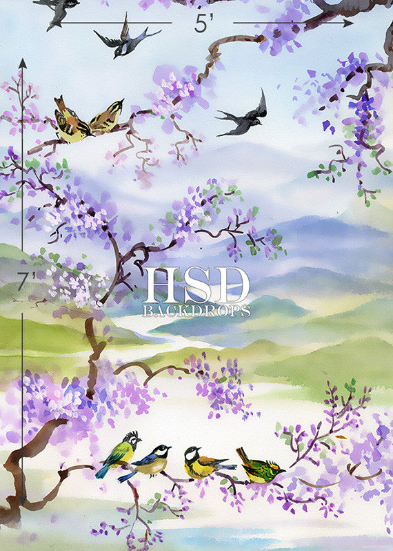 Purple Blossom - HSD Photography Backdrops 