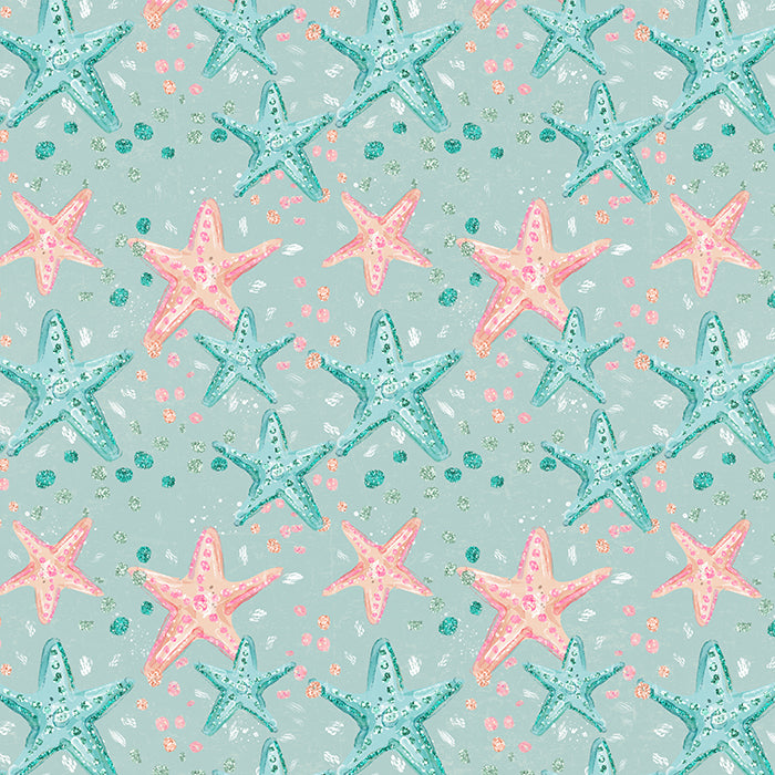 Starfish Blue Background - HSD Photography Backdrops 