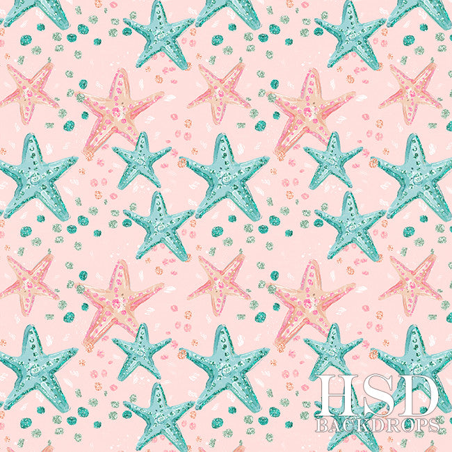 Starfish Pink Background - HSD Photography Backdrops 