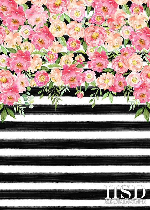 Striped Kate La Fleur - HSD Photography Backdrops 