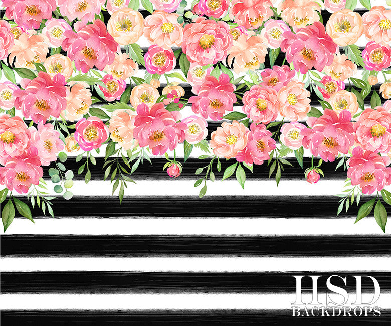 Striped Kate La Fleur - HSD Photography Backdrops 