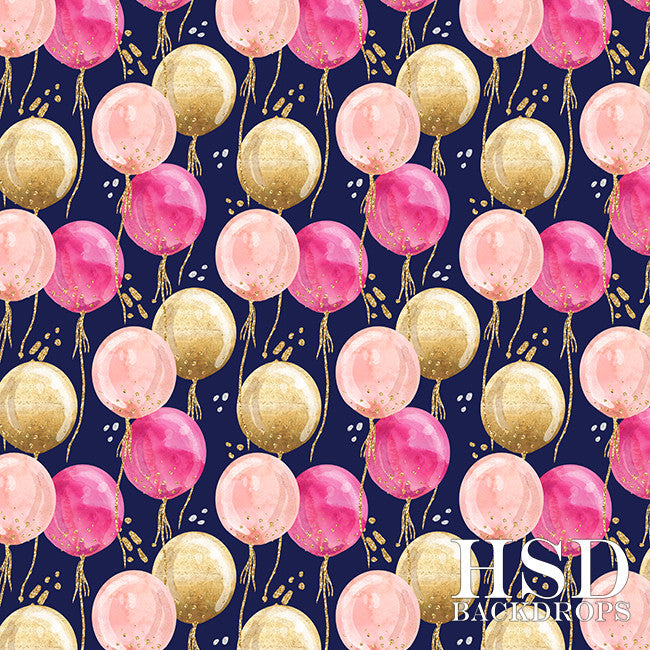 Birthday Balloons Girl - HSD Photography Backdrops 