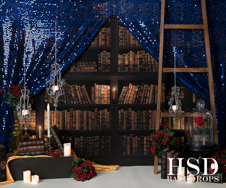 Beauty's Library Set Up - HSD Photography Backdrops 