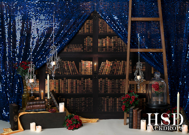 Beauty's Library Set Up - HSD Photography Backdrops 