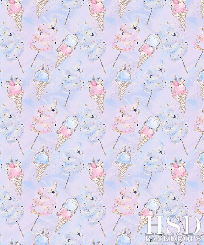 Photography Backdrop Background | Cotton Candy Ice Cream - HSD Photography Backdrops 