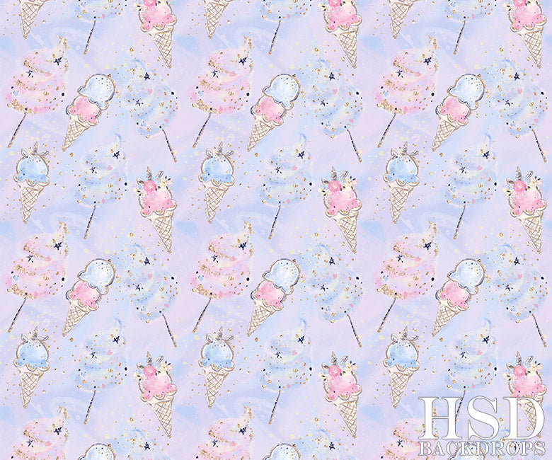 Photography Backdrop Background | Cotton Candy Ice Cream - HSD Photography Backdrops 