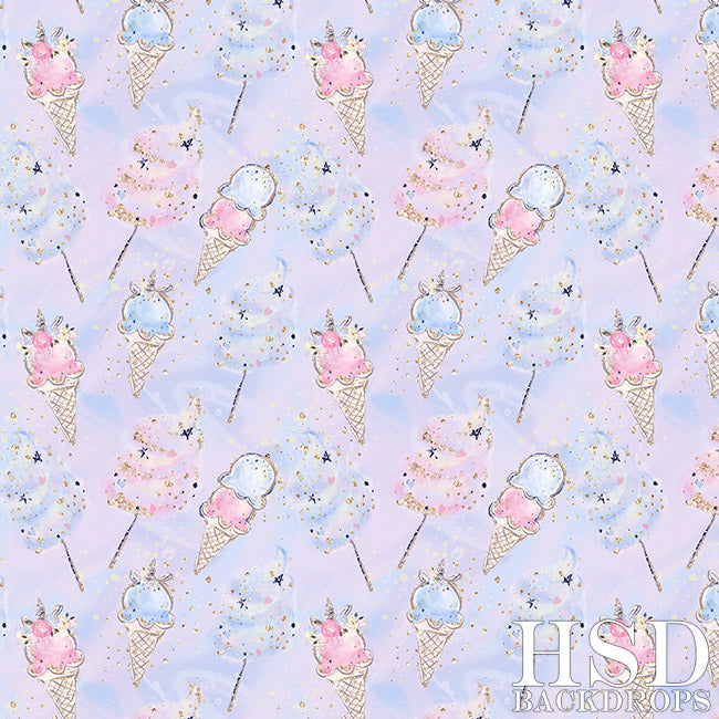 Photography Backdrop Background | Cotton Candy Ice Cream - HSD Photography Backdrops 
