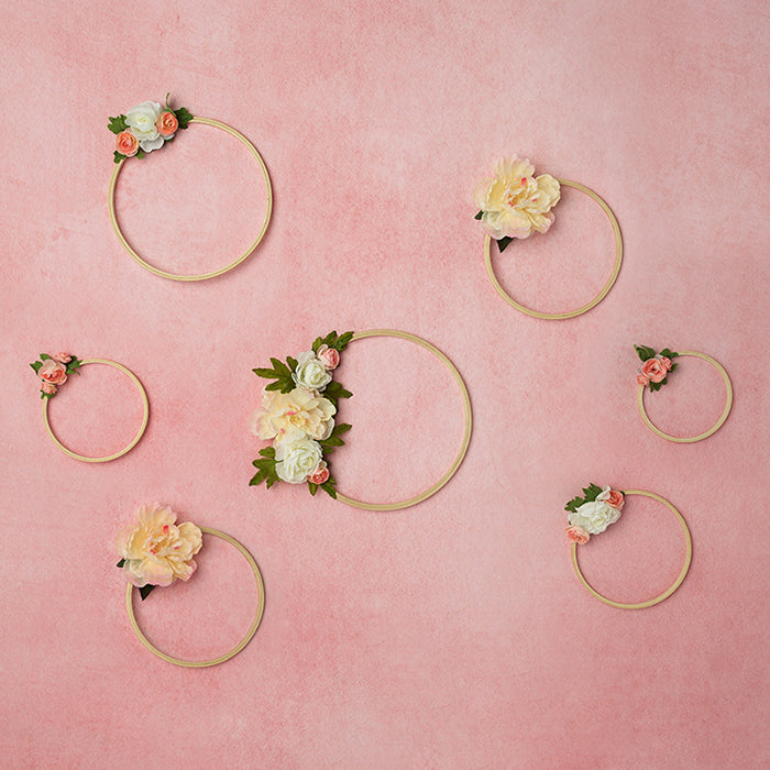 Pink Floral Hoops - HSD Photography Backdrops 