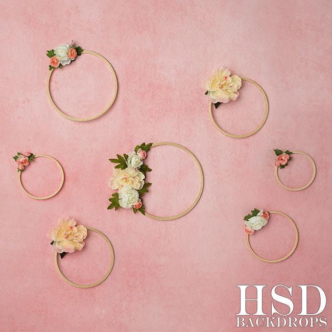 Pink Floral Hoops - HSD Photography Backdrops 