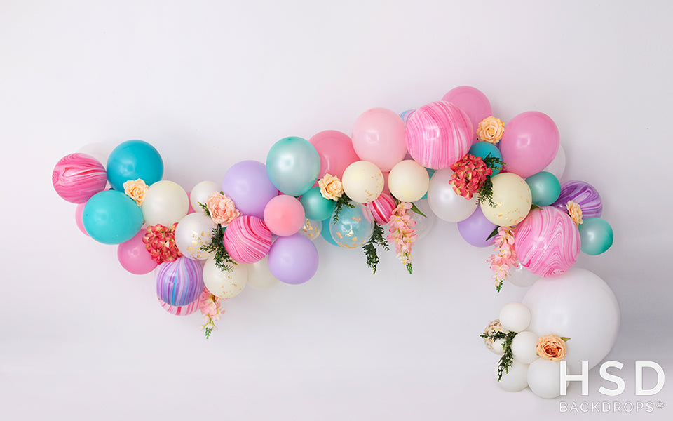 Blooms & Balloons Photography Backdrop Summer Cake Smash Photo Backdrop ...