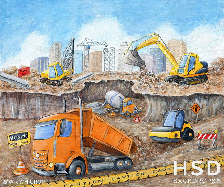 Construction Zone - HSD Photography Backdrops 