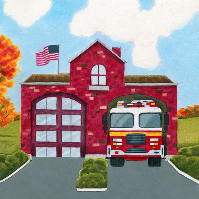 Fire Station - HSD Photography Backdrops 