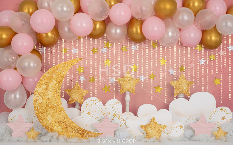 Twinkle Twinkle Little Star (Pink) - HSD Photography Backdrops 