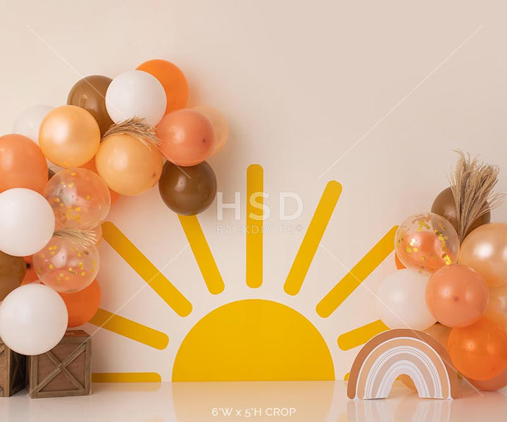 My Little Sunshine Photo Backdrop for cake Smash Birthday Photos