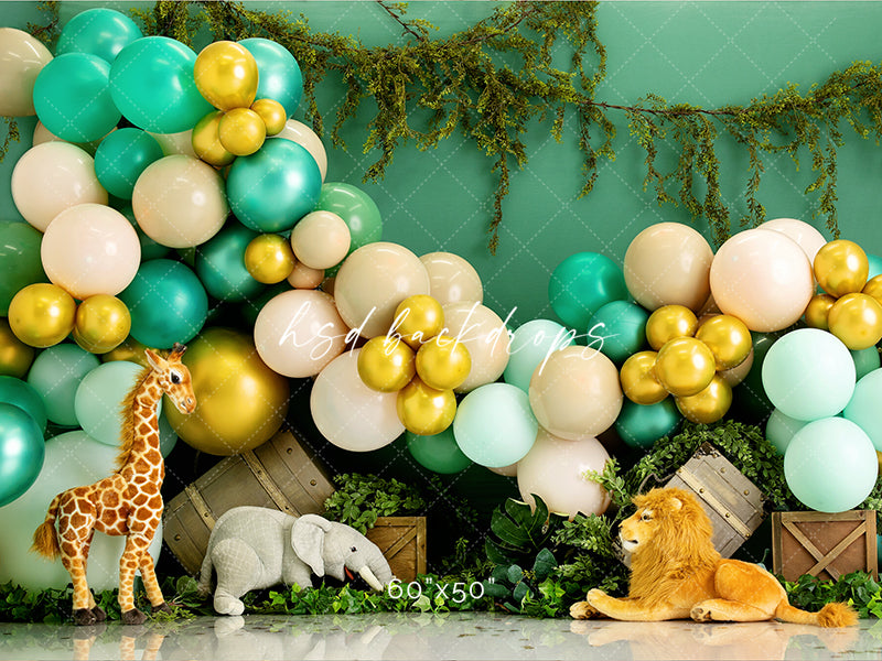 Safari Backdrop Safari Theme Birthday Background with Jungle 
