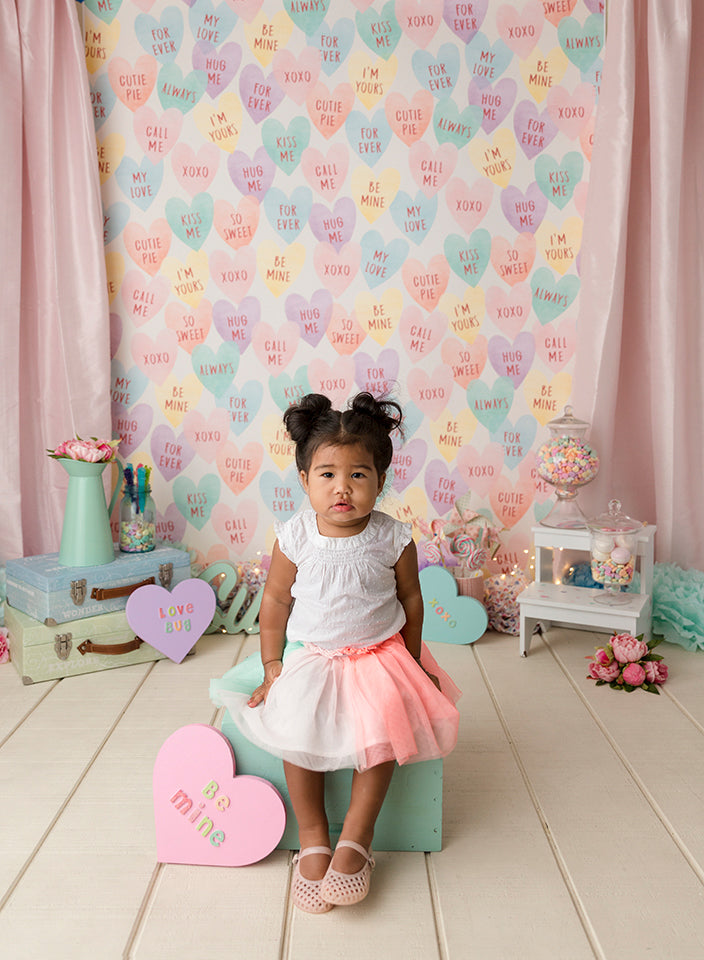 Candy Hearts - HSD Photography Backdrops 