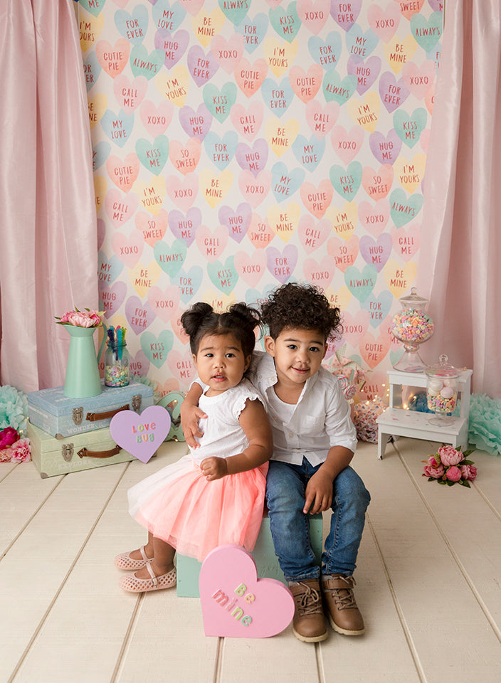 Candy Hearts - HSD Photography Backdrops 