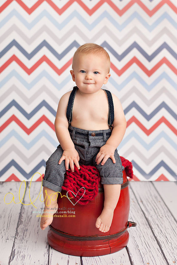 Nautical Chevron - HSD Photography Backdrops 