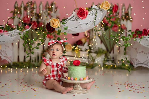 Umbrellas and Blooms - HSD Photography Backdrops 